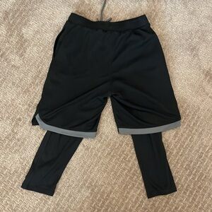 Black Athletic Shorts with Leggings
